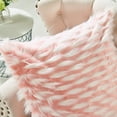 thumbnail image 3 of Home Soft Things Feathery Faux Fur 2 Piece Throw Pillow Cover Set - Pink - 26" x 26", 3 of 4