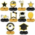 thumbnail image 1 of 10Pcs Classe de 2022 Graduation Décorations de Fête Congrats Grad Graduation en Nid d'Abeilles Centres de Table Graduation T, 1 of 7