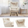 thumbnail image 3 of EBQOSK Rocking Chair Nursery, Modern Rocking Chair with High Backrest Beige, 3 of 7
