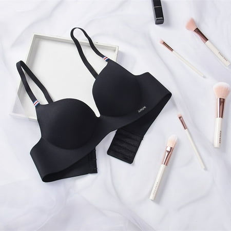 Megngio British-style one-piece sexy seamless small chest push-up underwear Women s Ice Silk wireless girl adjustable bra