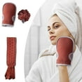 thumbnail image 3 of 3Pcs Exfoliating Back Scrubber Set with Bath Towel & Loofah Ball | Double-Sided Textured Gloves for Deep Cleansing & Skin Revitalization | Plant Fiber Material for Full Body Care, 3 of 3
