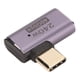 thumbnail image 3 of Adaptador tipo C USB4.0 HD 8K 40Gbps PD240W Carga rápida Carcasa de aluminio Adaptador portátil tipo C a tipo C para teléfono celular macho a hembra, curva lateral, 3 of 5