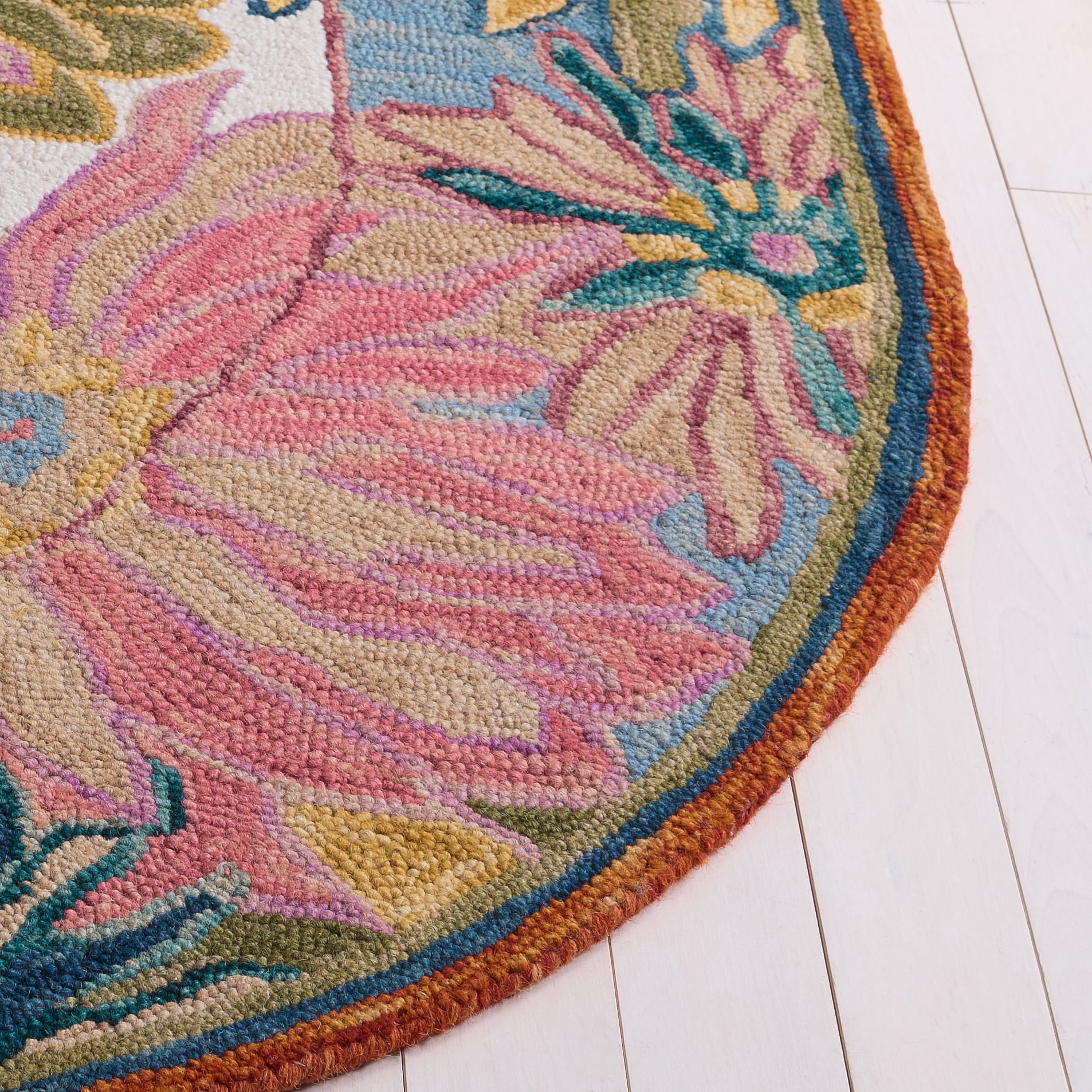 Safavieh Jardin Corine Floral Area Rug, Pink/Rust, 6' x 9' Oval