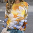 thumbnail image 2 of Sunflower Womens Casual Crewneck Sweatshirt Long Sleeve Tops Cute Pullover Loose Fit, 2 of 7