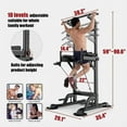 thumbnail image 6 of PROHIKER Power Tower Dip Station, Pull Up Bar Stand Power Rack with Backrest and Resistance Band, Height Adjustable Strength Training Equipment for Fitness Home Workout, Black, 6 of 10