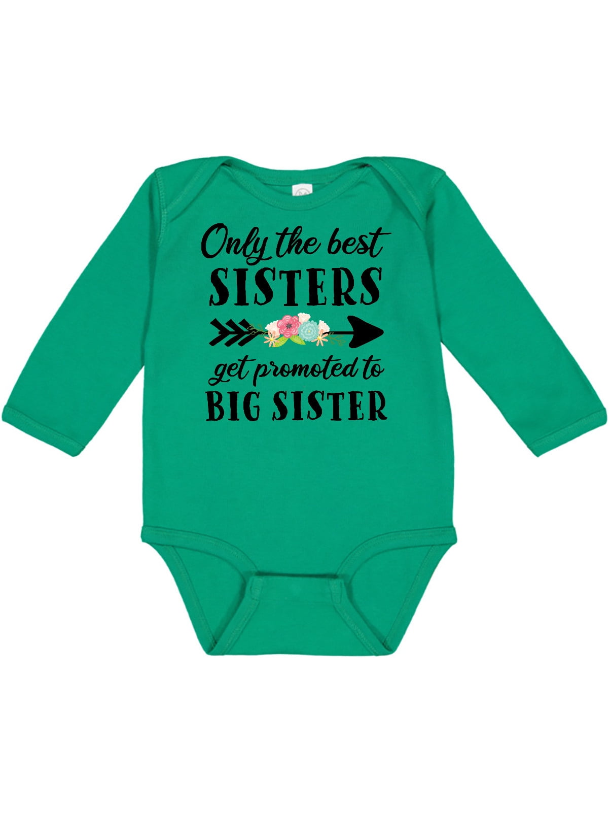 inktastic Only The Best Sisters Get Promoted to Big Sister Long Sleeve Creeper
