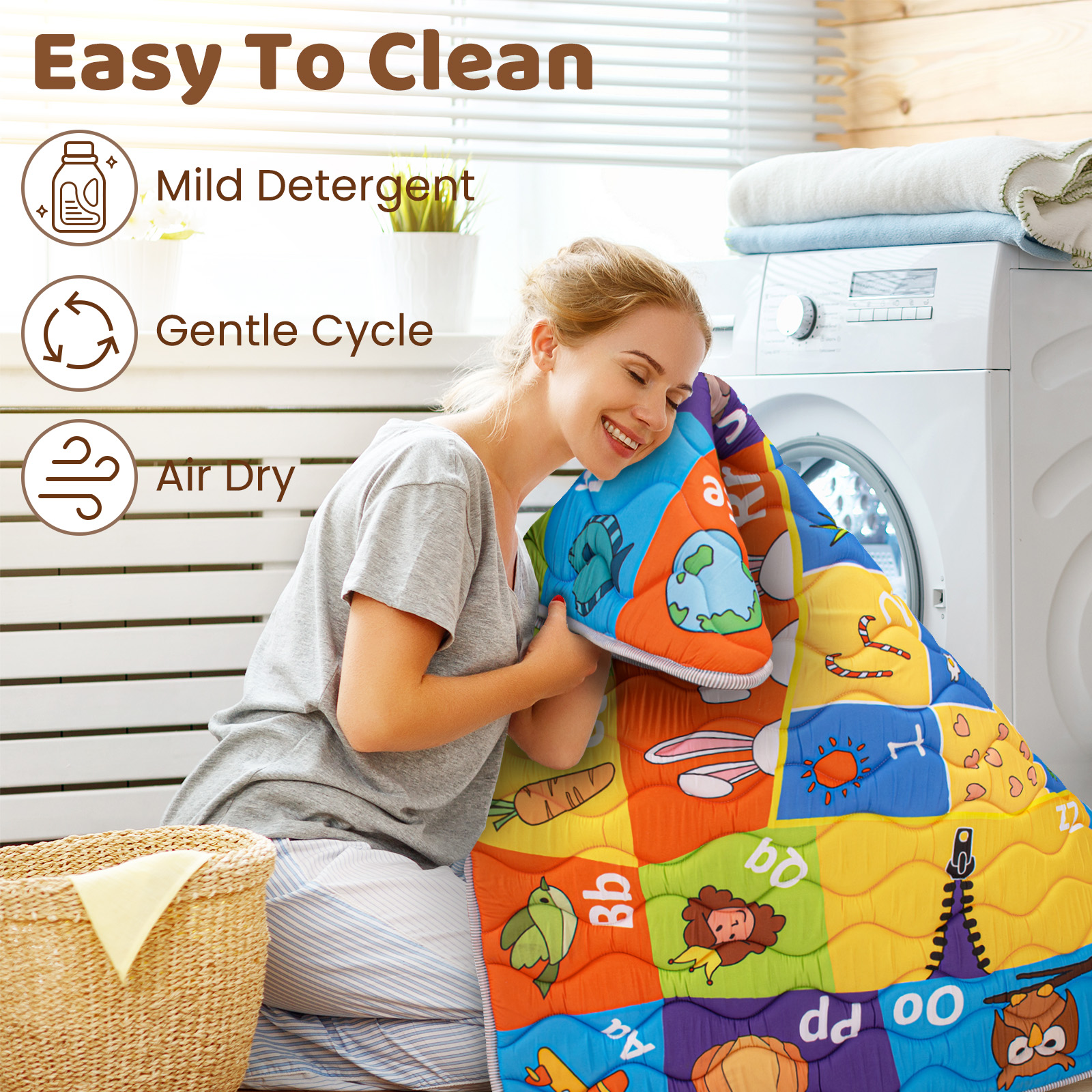 Beavtaens Baby Play Mat 50" × 50" Foam Playpen Mat photo 5