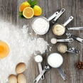 thumbnail image 3 of Square 13-Piece Stainless Steel Measuring Cups and Spoons Set, 5 Stainless Steel Measuring Cups,6 Stainless Steel Measuring Spoons &1 Measuring Stick Leveler &1 Mini Egg Whisk, kitchen tools for Cook, 3 of 6
