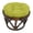 Multi-color, variant on Blazing Needles 18-inch Round Spun Polyester Tufted Footstool Cushion