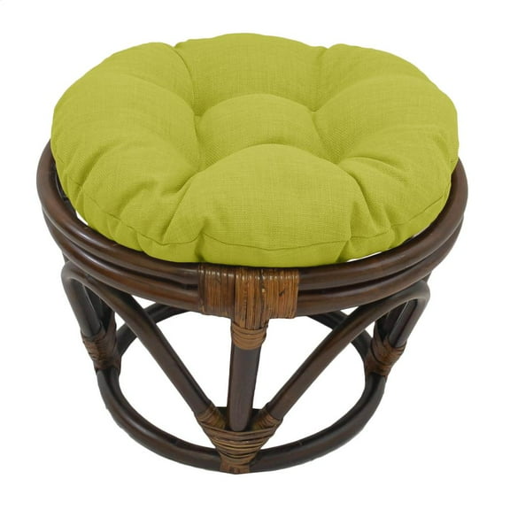 Blazing Needles 18-inch Round Spun Polyester Tufted Footstool Cushion