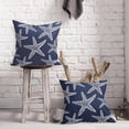 thumbnail image 2 of Navy Blue Starfish Ocean Pillow Covers 18X18 Inch Summer Nautical Coastal Beach Decorative Pillow Cases Set of 2 Cotton Linen Throw Pillows Seasonal Home Decor for Sofa Couch Cushion Outdoor, 2 of 6