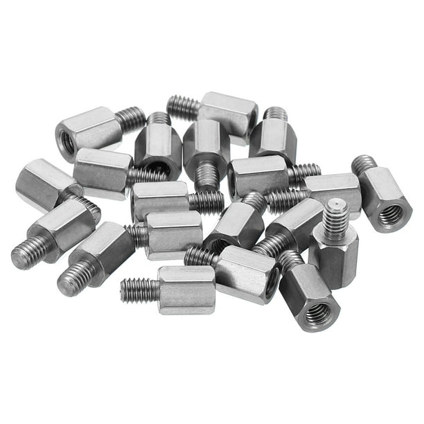 Uxcell M3x6mm+4mm MaleFemale Hex Standoff Screws, Stainless Steel PCB