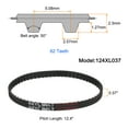 thumbnail image 2 of 2pack 124XL 037 Timing Belt 62 Teeth Rubber Geared Cogged Belt, 0.20" Pitch, 2 of 6