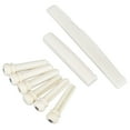 thumbnail image 2 of Guitar Bridge Bone Nut Saddle Set Folk Acoustic Guitar Bone Bridge Pin Nut Saddle Replacement, 2 of 8