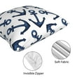 thumbnail image 4 of Throw Pillow Covers, Navy Blue Anchor Soft Square Pillow Cases with Invisible Zipper for Couch Bed Sofa, Farmhouse Fall Home Decor 12"x12", 4 of 7