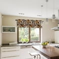 thumbnail image 3 of Valances Curtains for Windows, Leopard Print Palm Leaves Semi Sheer Curtain Valances, Rod Pocket Short Window Treatment Light Filtering Decor Valances for Kitchen Living Room Bedroom Windows - 54"x18", 3 of 6
