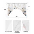 thumbnail image 5 of Navy Blue Spring Floral Swag Valances for Windows, Small Curtains Drapes, Elegant Pastoral Flowers Watercolor Kitchen Window Curtains Over Sink Window Treatment Valance for Bedroom/Bathroom 56"x36", 5 of 5