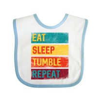 Inktastic Tumbling Gift Eat Sleep Tumble Repeat Boys or Girls Baby Bib