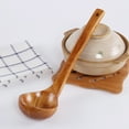 thumbnail image 3 of Cucharón japonés Farfi de madera maciza para sopa, mango largo, utensilio de cocina (grande), 3 of 8