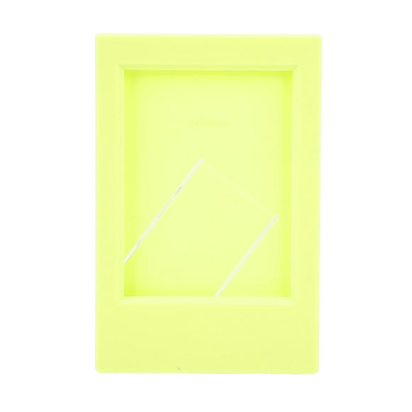 Photo Frame Plastic Rectangle Desktop Classical Stand Picture Frame for Fujifilm for Instax Mini 3in Photos Yellow