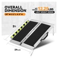 thumbnail image 2 of Wheelchair Ramp 2FT, Portable Folding Aluminum Wheel Chair Threshold Ramps for Home Steps Doorways, 800Lbs Capacity, 29Inch Width, Metallic/Black, 2 of 7