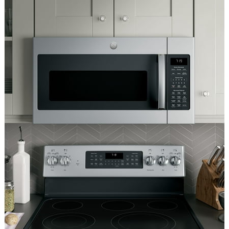 GE - 1.9 Cu. Ft. Over-the-Range Microwave - Stainless steel