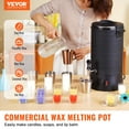 thumbnail image 2 of VEVOR Wax Melter for Candle Making, 10Liter Extra Large Electric Wax Melting Pot with Easy Pour Spout & 9-level Temp Control, Easy Clean for Candle Soap Cream Beauty Bulk Production Business or Home, 2 of 9