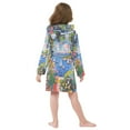 thumbnail image 7 of FORMRS Niños Bathrobe Unisex Hooded Robe Soft Plush Pajamas Sleepwear, Size 2-3T, Pink Floral Window, 7 of 7