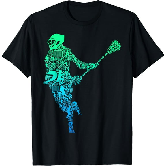 Lacrosse Player Youth Men Boys Kids T-Shirt