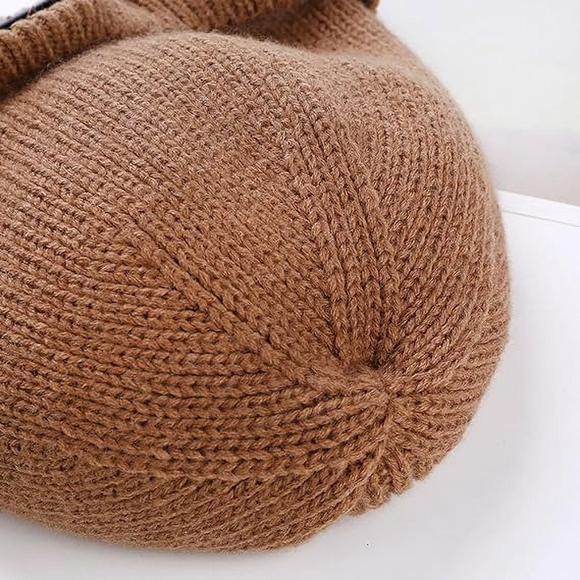 Unisex Wool Knitted Goggles Beanie - Warm Winter Hat With Attached Sunglasses For Outdoor Sports