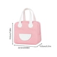 thumbnail image 3 of Portable Lunch Cooler Bag Small Size Insulated Lunch Box Oxford Cloth Thermal Food Storage Bag With Handle For Office Travel Picnic Outdoor Use Lightweight Waterproof Reusable Lunch Tote, 3 of 7
