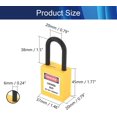 thumbnail image 2 of Wekity Lockout Tagout Locks Safety Padlock Loto Locks Keyed Alike PA Lock Out Tag Out Steel Shackle Small Luggage Padlocks Yellow 6mm 2PCS-0621, 2 of 5