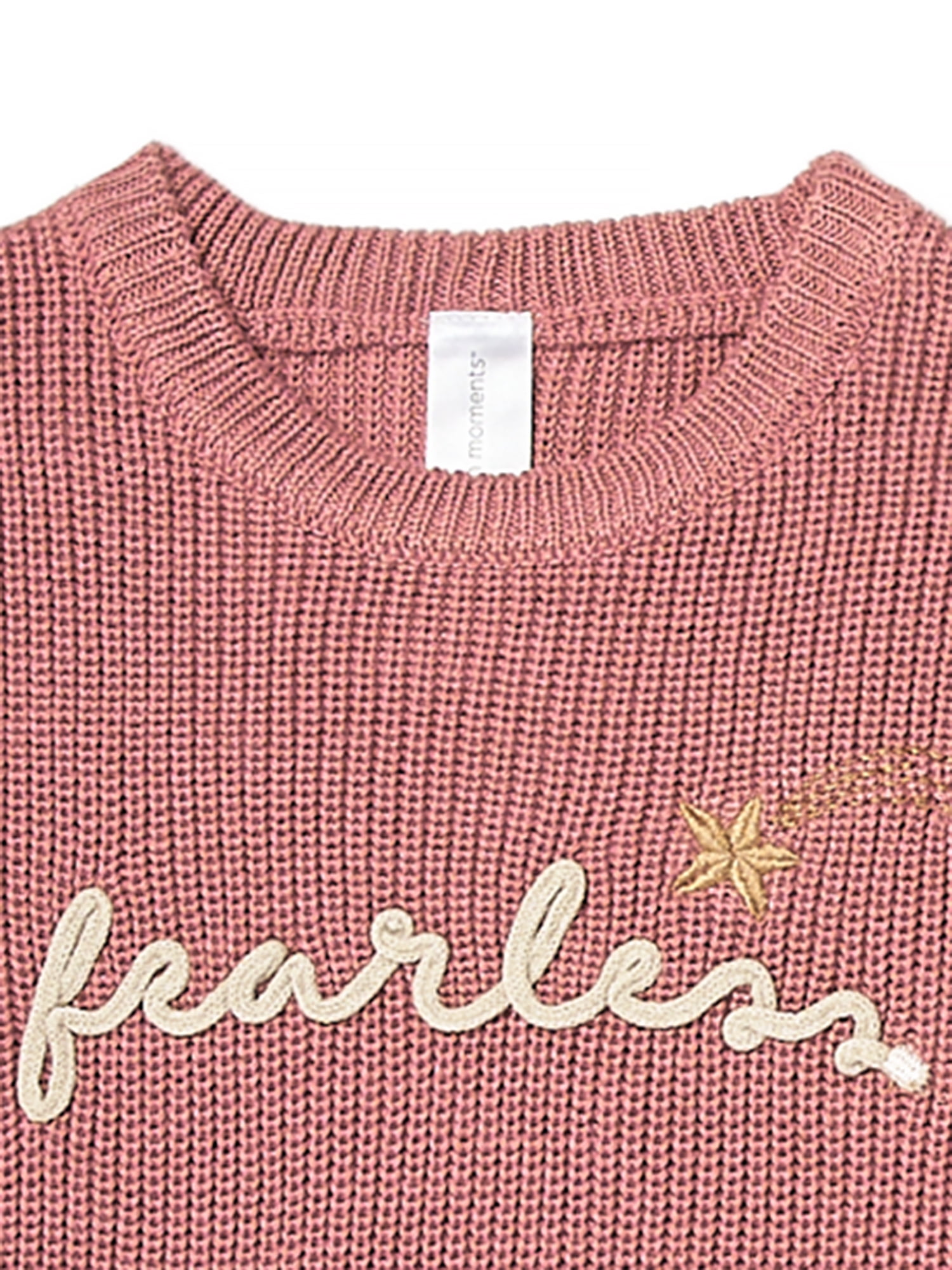 Modern Moments by Gerber Toddler Girl Embroidery Sweater, Sizes 12 Months -5T