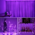 thumbnail image 3 of GLUAAE Solar String Lights Outdoor, Mini 33Feet 100 LED Copper Wire Lights, 8 Modes Solar Powered Fairy Lights, Waterproof Solar Decoration Lights(Purple)-2Pack, 3 of 9