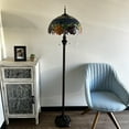 thumbnail image 7 of Enjoy Décor Lamps Tiffany 2-Light Rose Flowers Metal Floor Lamp with Stained Glass Bowl, 7 of 7