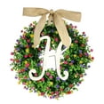 thumbnail image 2 of Bjutir Front Door Wreath Summer 1Pc Unique Last Name Year Round Front Door Wreath With Bow Welcome Sign Garland Creative 26 Letter Farmhouse Wreath All Seasons Outside Hanger Decor Gift, 2 of 4