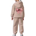 thumbnail image 5 of Tiweut Outfits for Girls 2 Piece Winter Lined Long Sleeve Hoodie and Joggers Comfy Clothes,6-7 Y, 5 of 7
