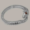 thumbnail image 3 of LBG British Made Real 10k White Gold Natural Garnet Womens Band Ring - 33 size options - Size 6.25, 3 of 6