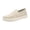 Beige, variant on EKVAHL Women's Orthopedic Slip On Loafers, Woven Non Slip Canvas Mules, Arch Support Soft Flat Sole Travel Daily Outdoor Walking Flats Gray