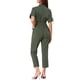 thumbnail image 3 of INSPIRAR CHIC Mono de Mujer de Manga Corta con Cuello, Botones, Cintura Ajustable, de Algodón, Estilo Cargo, 2XL Verde, 3 of 7