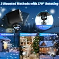 thumbnail image 3 of Snowflake Projector Lights, LED Snowfall Projector, Remote Control Timing IP65 Waterproof, Snowflakes Landscape Light for Party Decoration, 3 of 6