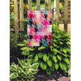 thumbnail image 2 of POGLIP Pink Quilt Pattern Houndstooth on Abstract Geometric Red White Black Garden Flag Decorative Flag House Banner 28x40 inch, 2 of 2