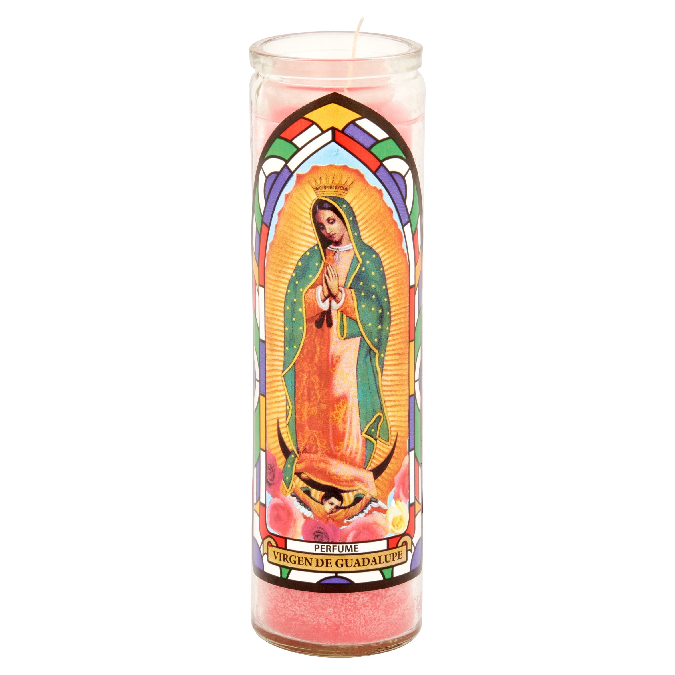 Scented Virgin Guadalupe Candle Pink