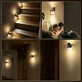 thumbnail image 6 of 2Pcs LED Night Light Plug in Wall Lamp Sensor Adjustable Brightness Dimmable Night Lights for Hallway Bedroom US Plug,2 * Night Light,Black, 6 of 6