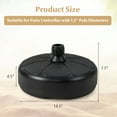 thumbnail image 3 of Spaco Umbrella Base, 27 lbs Fillable Round Umbrella Base Stand for Yard Garden Poolside for Outdoor Patio Market Table Umbrella, 3 of 7