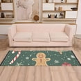 thumbnail image 2 of Yayeee Runner Rug for Bedroom 2'x6' Machine Washable Hallway Non Slip Mat, Christmas Gingerbread, 2 of 8