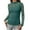 Dark Green, variant on Telankuip Long Sleeve Lace Neck T Shirts for Women Casual Stretchy Solid Color Basic Tee Shirts 2025 Fashion Long Sleeve Thin Pullover Tops for Daily Wear White XL