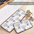 thumbnail image 5 of SKYSONIC Summer Lavender Butterfly Kitchen Rugs Set of 2, Pretty Flower Floor Runner Area Rug Washable Carpet Mat Perfect for Living Room Bedroom Entryway, 5 of 7
