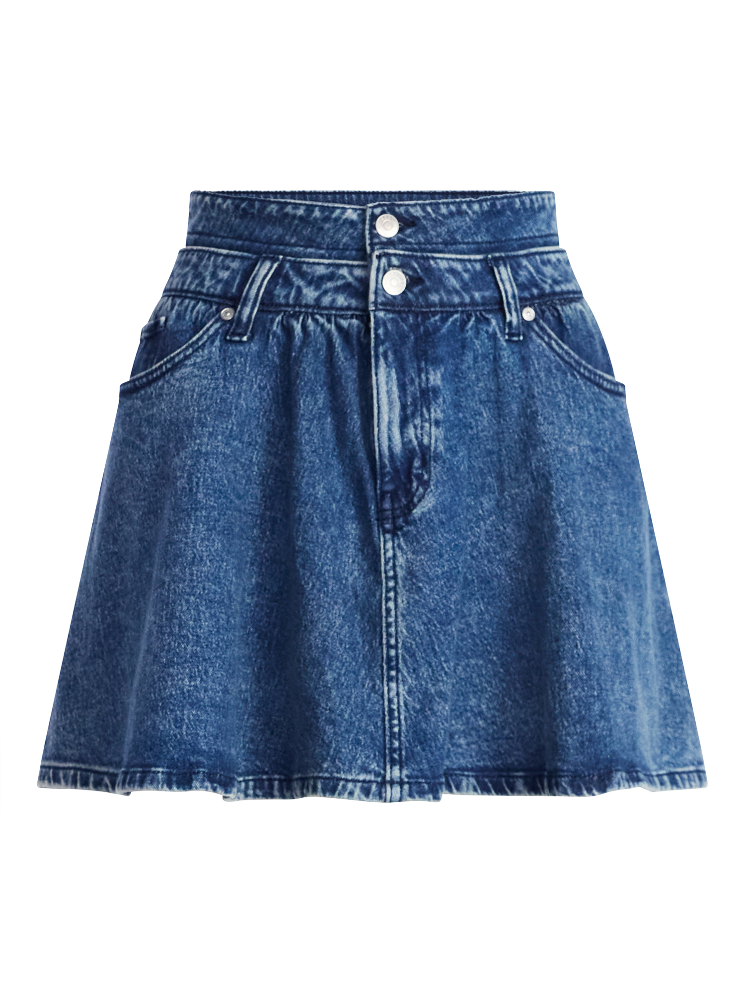 Scoop Women's Denim Mini Skirt with Double Waistband, Sizes 0-18
