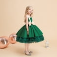 thumbnail image 5 of Godderr 3-13Y Girls Princess Dresses Clothes Shoulder Party Dress Sleeveless Bow Dresses Solid Color Princess Dresses, 5 of 9